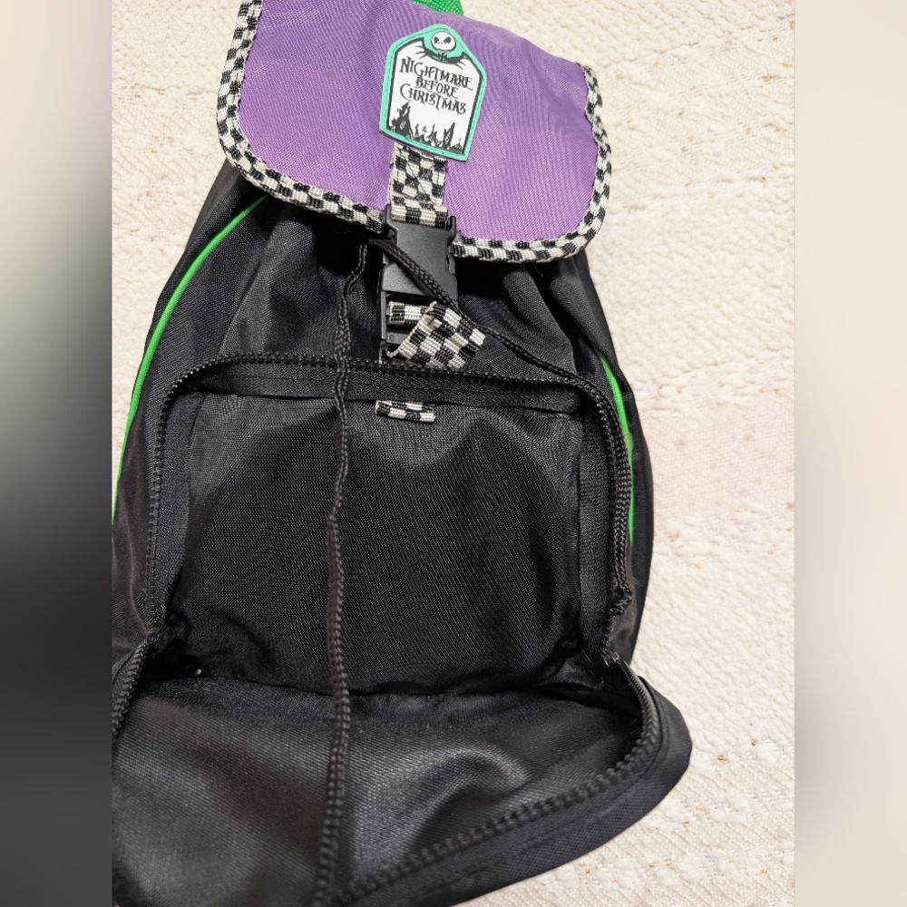 Disney The Nightmare Before Christmas Backpack Lock Shock Barrel Checkered - Picture 4 of 12